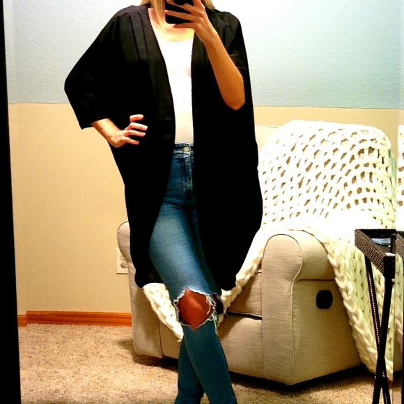 PinkBlush Black Kimono- O/S - Picture 6 of 11